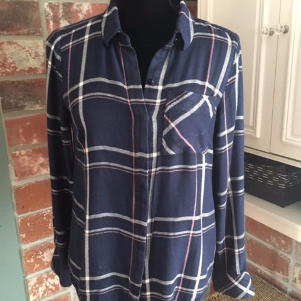Ultra-Soft Blue & Pink Plaid Shirt